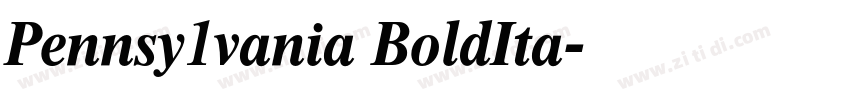 Pennsy1vania BoldIta字体转换